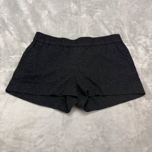 J. Crew Textured Black Shorts Pull On Size 10 Cotton
